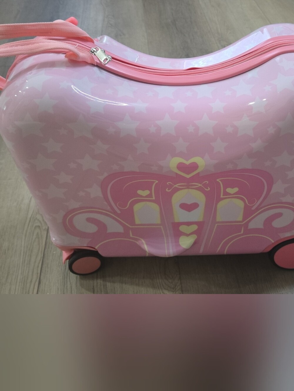 Kids Pink Princess Ride-On Suitcase